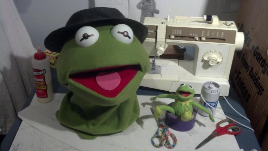 Felt Frog Wearing A Top Hat